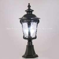 IP55 E27 retro black aluminum gate pillar light